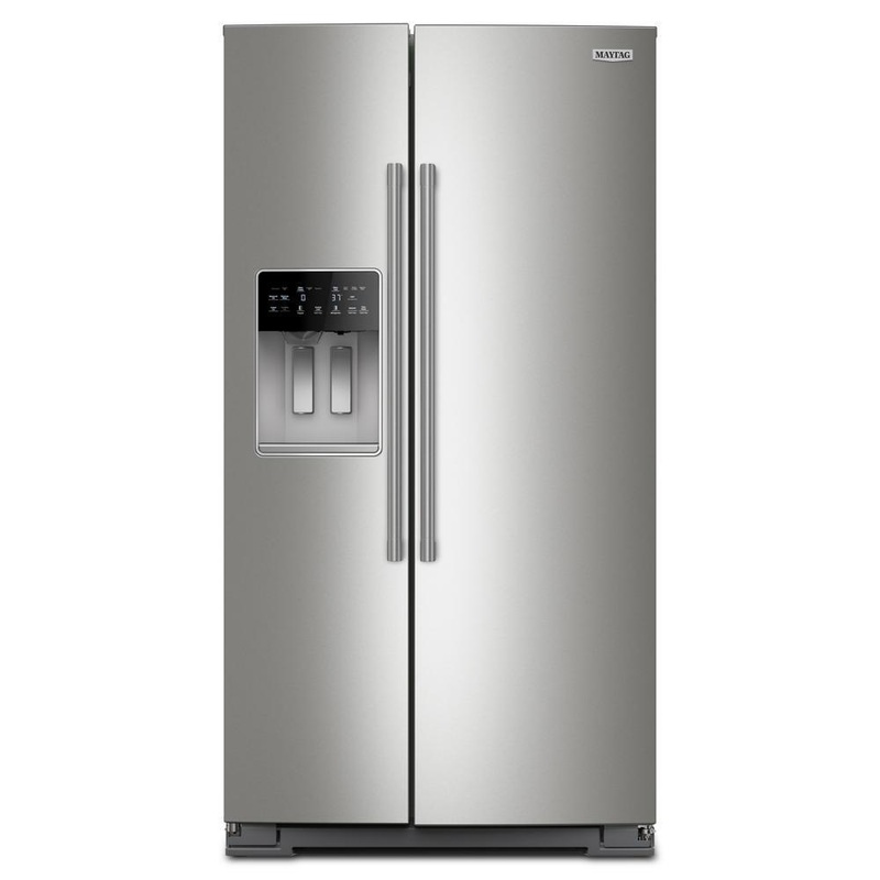 Maytag MRSF6636RZ 36-Inch Wide Full-Depth Side-By-Side Refrigerator With Arctic Blue Interior – 28.3 Cu. Ft.