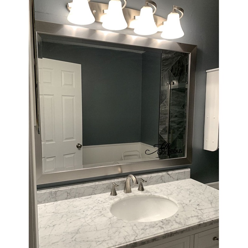 Shmuel Wood Framed with Safety Backing Ideal for Bathroom / Vanity Mirror Wade Logan Size: 28″ x 60″ Finish: Antique Satin Nickel