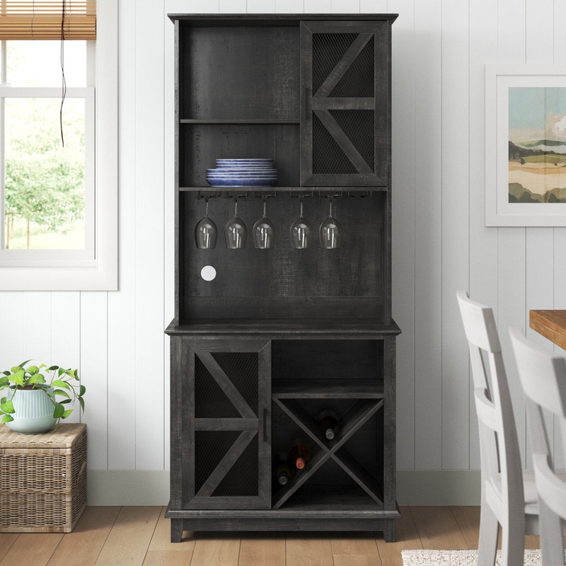 Weymouth Bar with Wine Storage Sand & Stable Color: Charcoal