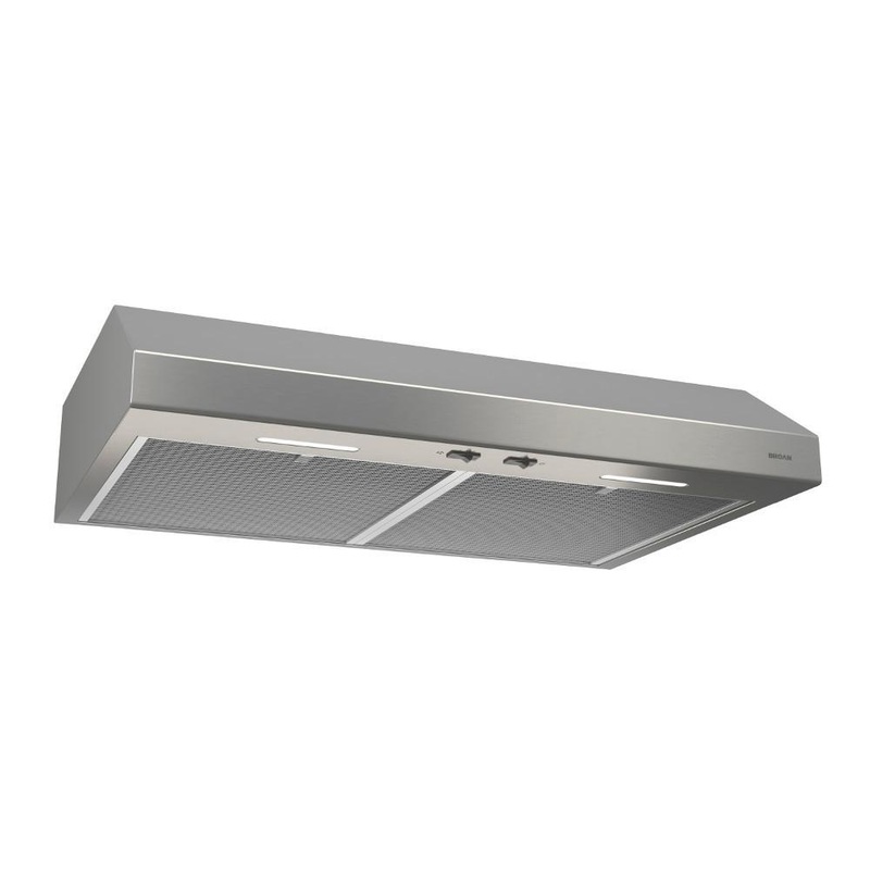 BCSEK124SS Broan 24-Inch 300 Max Blower CFM 1.5 Sones Stainless Steel Range Hood ENERGY STAR certified