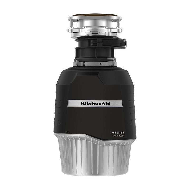 Kitchenaid KGBP734RXX 3/4 HP Batch Feed Garbage Disposal with 3-Stage MultiGrind Technology