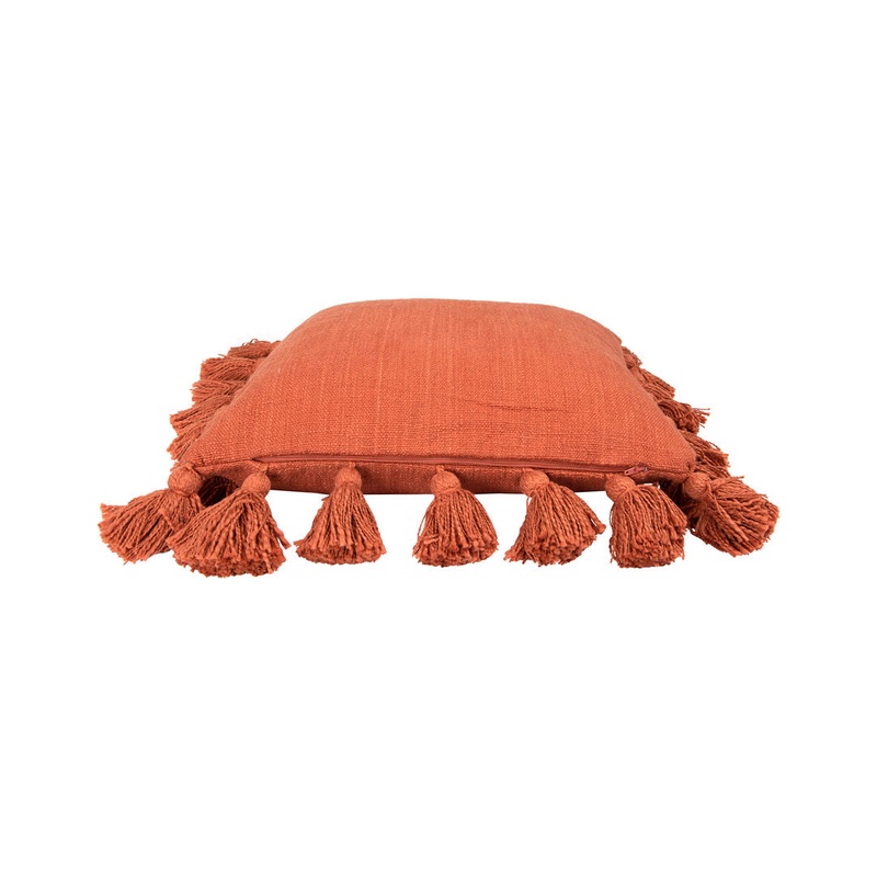 Vivienne Luxurious Square Cotton Pillow Cover and Insert Kelly Clarkson Home Color: Russet