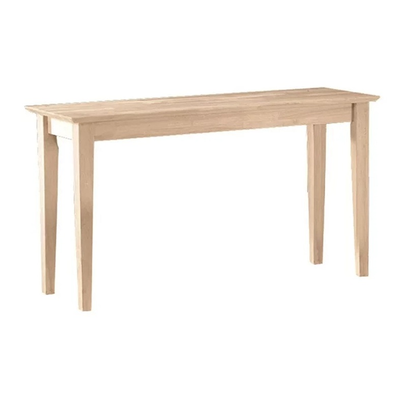 Jaier Solid Wood Console Table Gracie Oaks Color: Unfinished Size: 30″ H x 48″ W x 16″ D