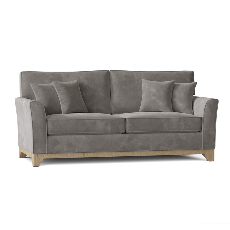 Lexi Flared Arm Sofa Poshbin Leg Color: Natural Size: 95 Inches Body Fabric: Key Graphite