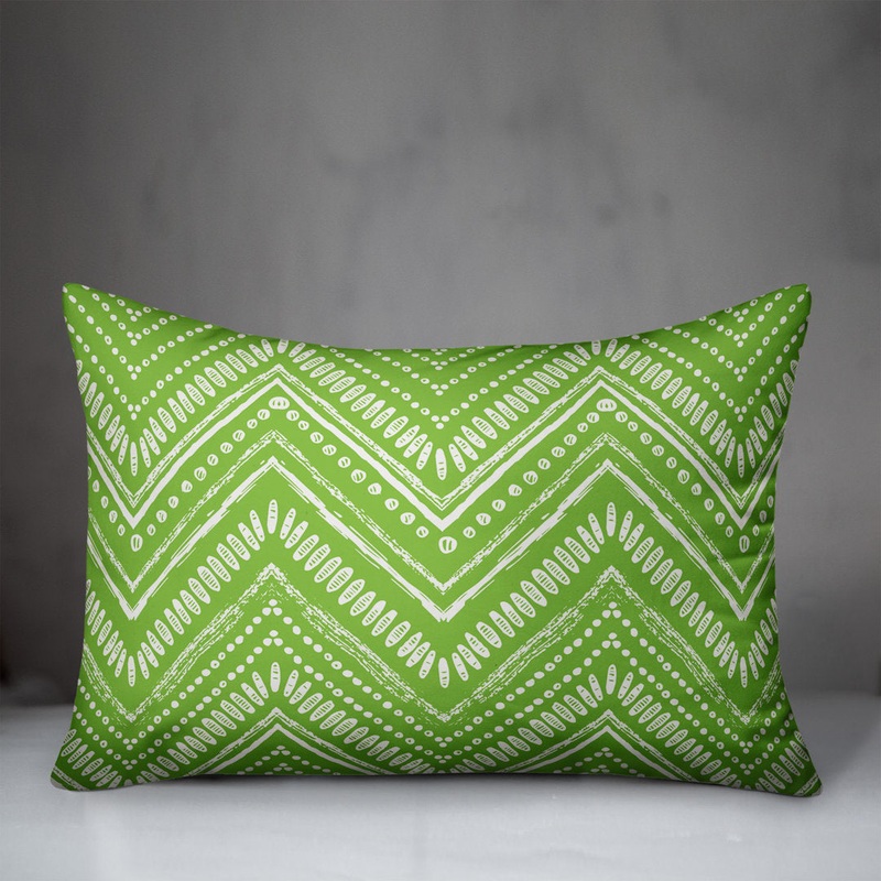 Outdoor Rectangular Pillow Designs Direct Creative Group Color: Green/Cream