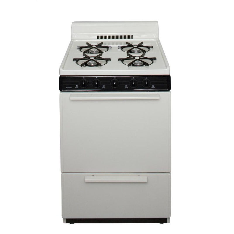 Premier SCK100TP0 24 in. Freestanding Gas Range in Biscuit