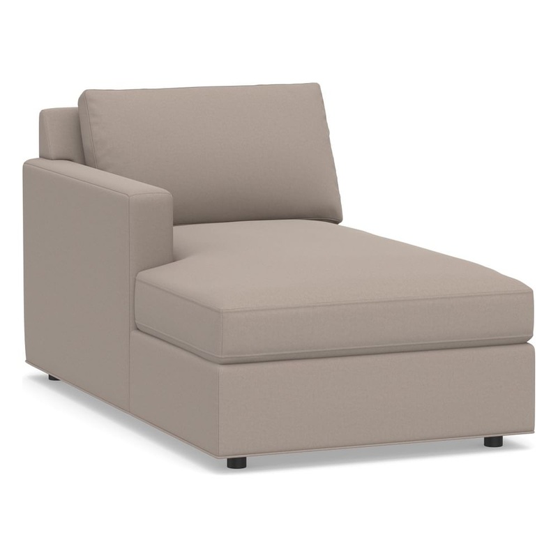 Sanford Square Arm Upholstered Sofa Left Chaise