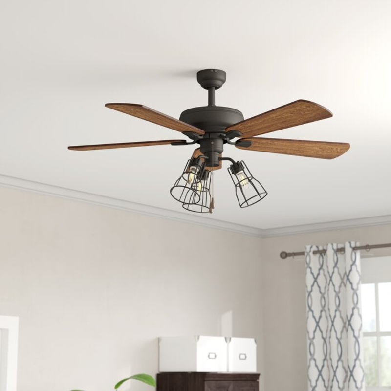 42″ Oisin 5 Blade Ceiling Fan, Light Kit Included