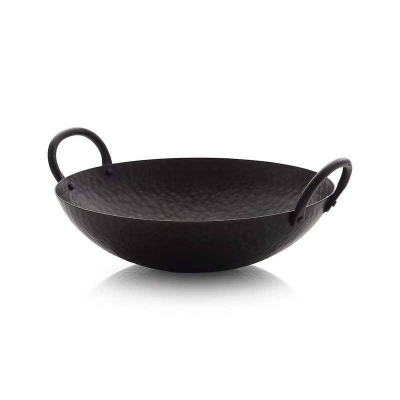 Feast Hammered Iron Serving Bowl with Handles