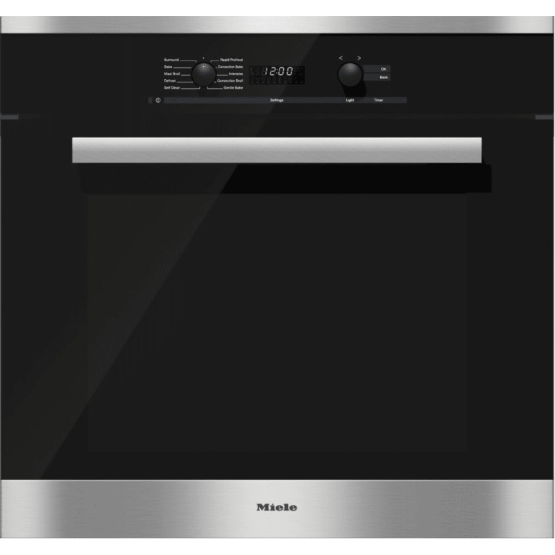 Miele H6281BP Stainless Steel – 30 Inch Convection Oven With Self Clean For Easy Cleaning.