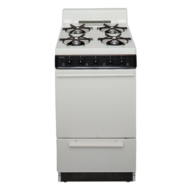 Premier SAK100TP0 20 in. Freestanding Gas Range in Biscuit