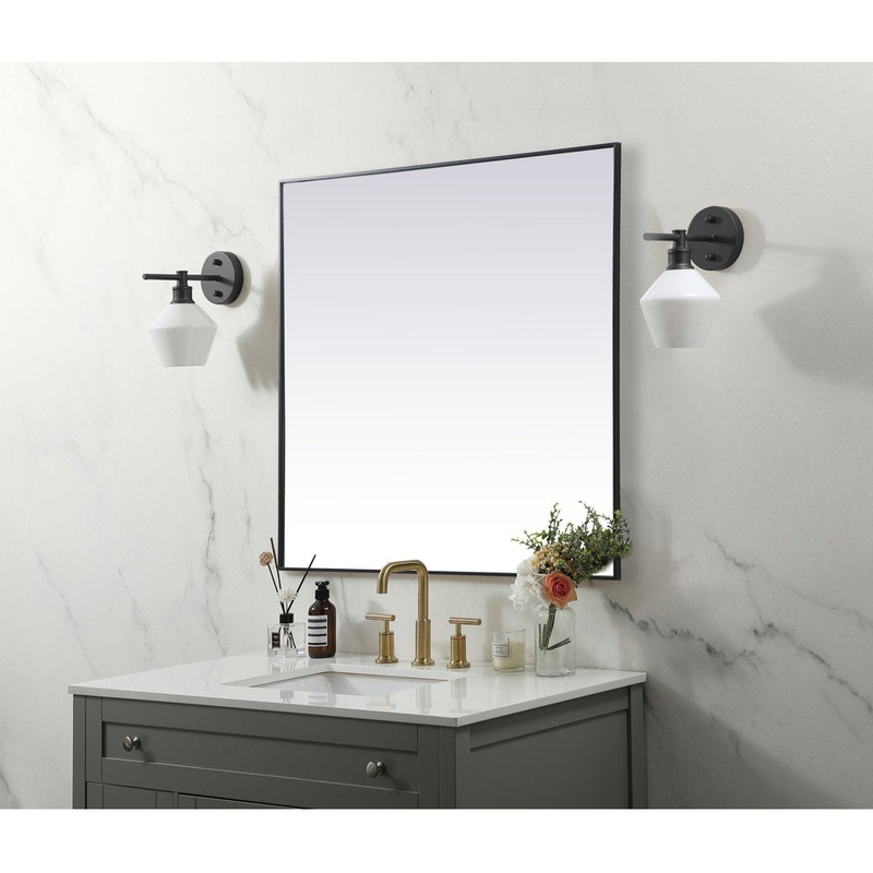 Valparaiso Accent Mirror Wade Logan Size: 48″  x 48″  Finish: Black