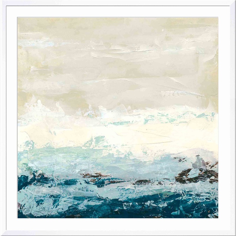 Coastal Currents I by June Erica Vess – Picture Frame Painting Wade Logan Frame Color: White Size: 12″H x 8″W