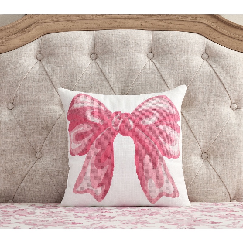 LoveShackFancy Needlepoint Bow Pillow
