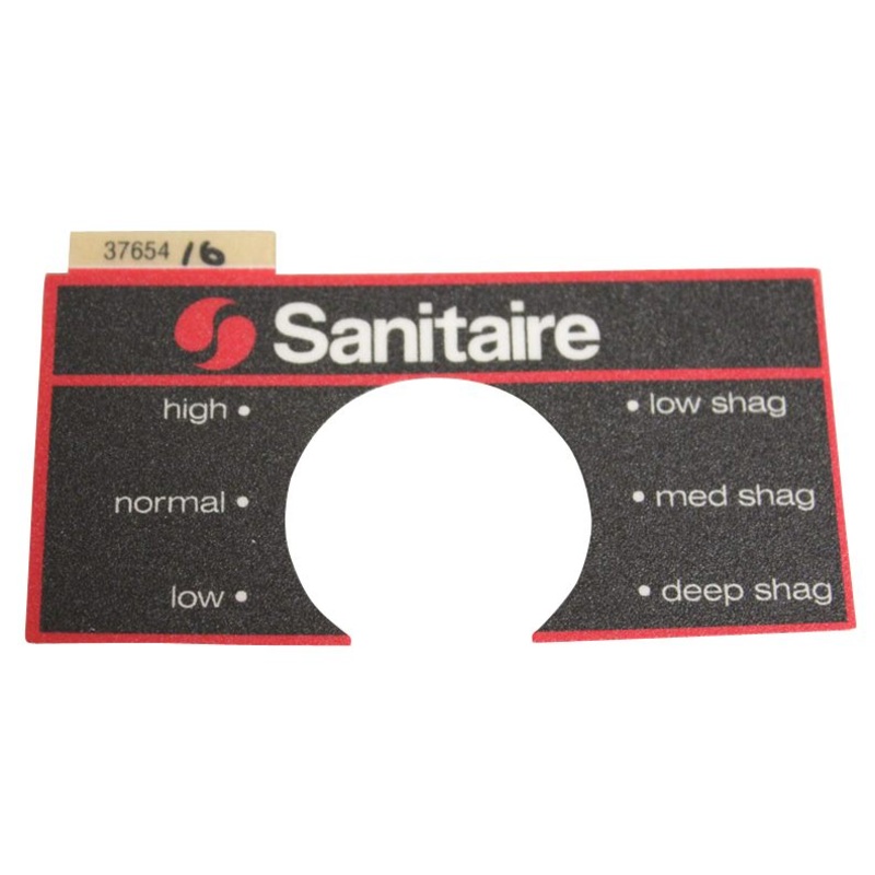 Sanitaire Commercial Upright SC886-E NAMEPLATE