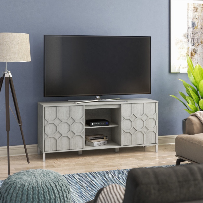 Shotwell TV Stand for TVs up to 65″ Mercury Row Color: Sargent Oak