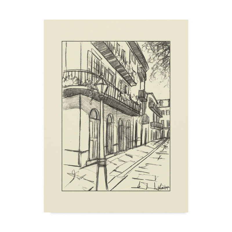 Sketches Of Downtown I On Canvas by Ethan Harper Print-32″x24″