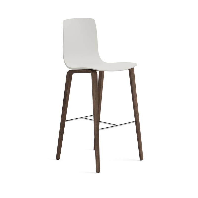 Aava Outdoor Bar and Counter Stool with Wood Base