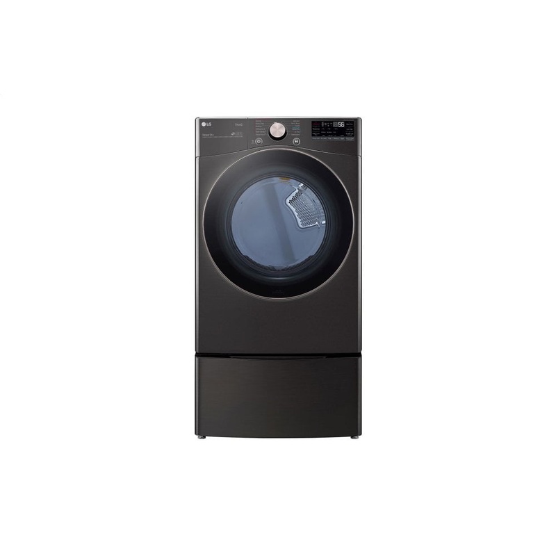 Lg DLGX4001B 7.4 Cu. Ft. Ultra Large Capacity Smart Wi-Fi Enabled Front Load Gas Dryer With Turbosteam And Built-In Intelligence