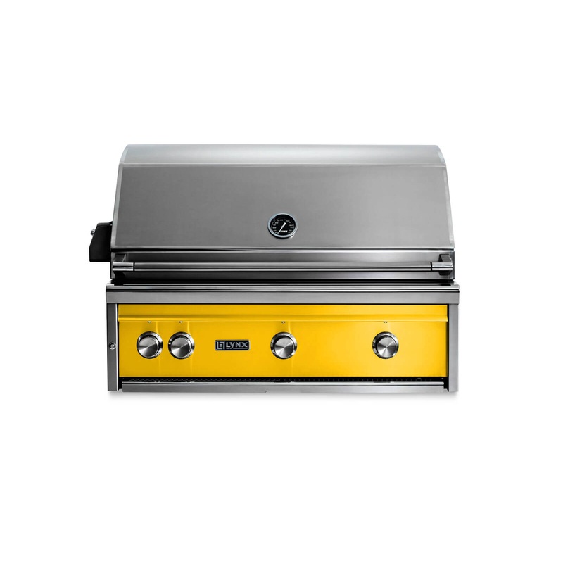 Lynx L36TRCALP 36″ Built-In Grill – 1 Trident W/ Rotisserie – California Poppy