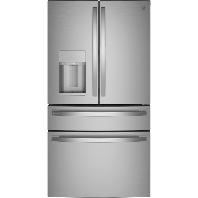 PVD28BYNFS GE Profile ENERGY STAR 27.9 Cu. Ft. Smart Fingerprint Resistant 4-Door French-Door Refrigerator with Door In Door