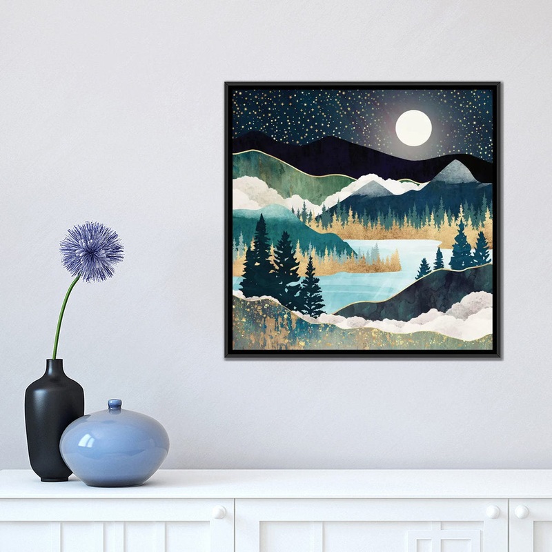 Star Lake’ by SpaceFrog Designs – Print East Urban Home Size: 18″ H x 18″ W x 1.5″ D Format: Black Framed Canvas