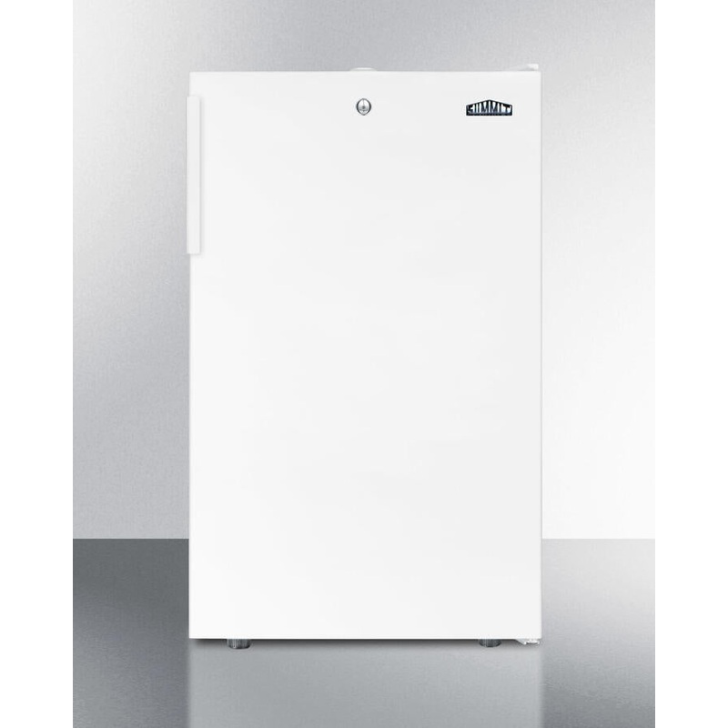 Summit FS407LBIADA Ada Compliant 20″ Wide Built-In Undercounter All-Freezer For General Purpose Use, -20 C Capable With A Lock And White Finish