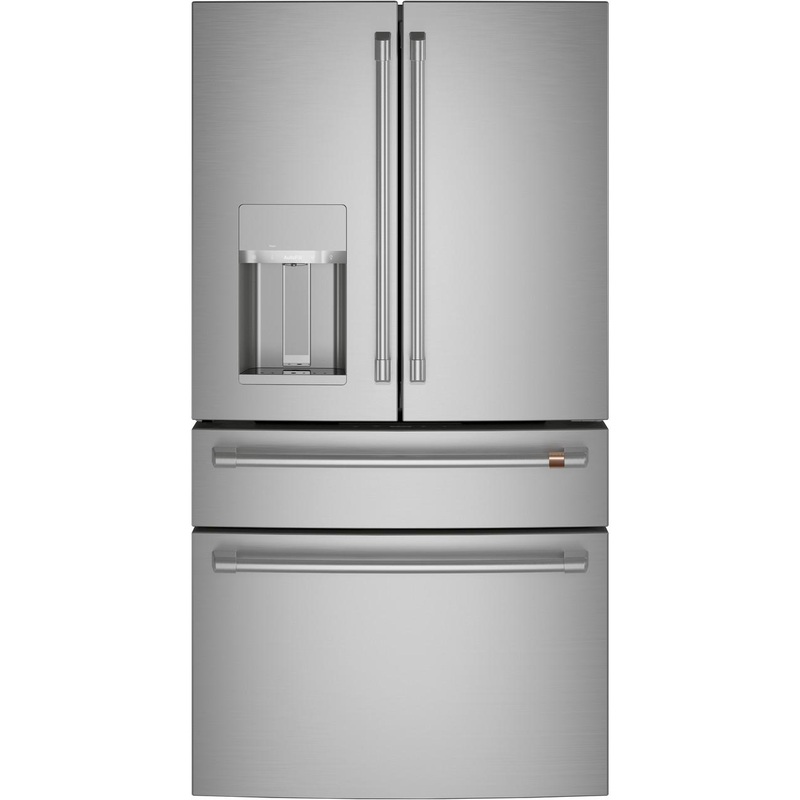 Cafe CXE22DP2PS1 Caf Energy Star 22.3 Cu. Ft. Smart Counter-Depth 4-Door French-Door Refrigerator