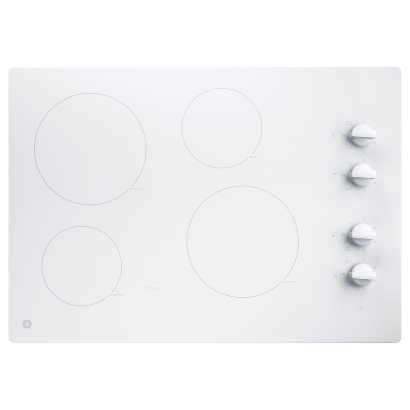 Ge Appliances JP3030TWWW Ge 30″ Built-In Knob Control Electric Cooktop