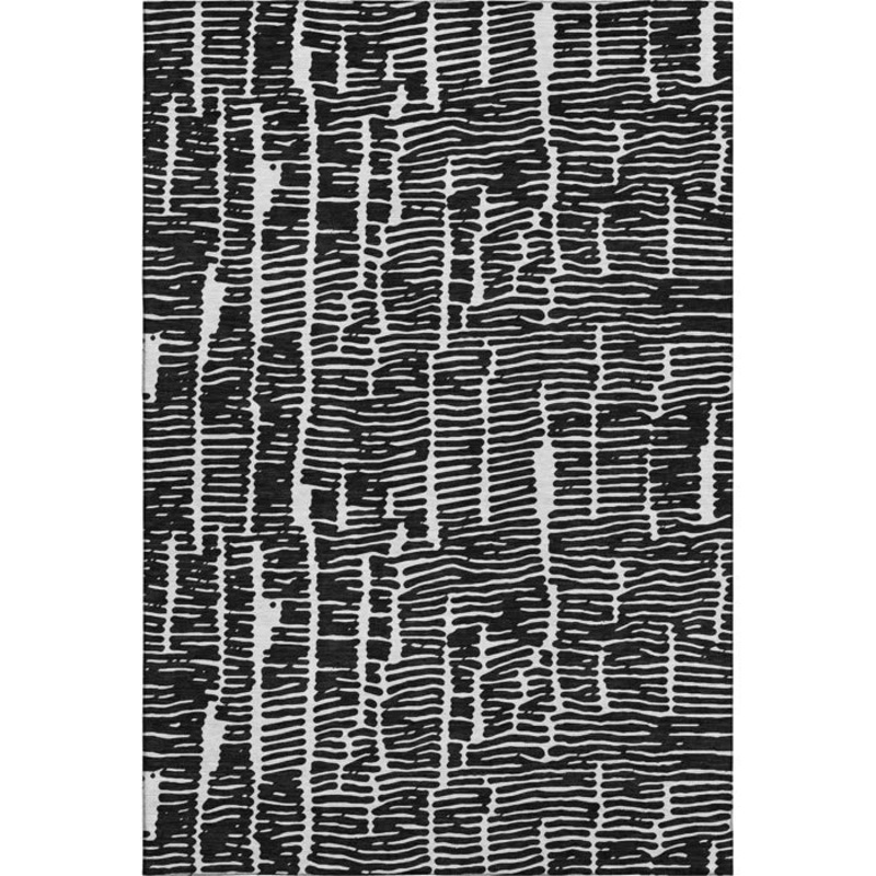 Premium Machine Washable Prisco Black Rug