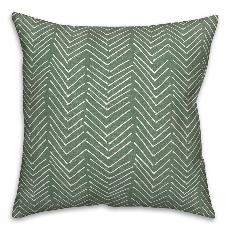 Scribble 14 Outdoor Square Pillow Cover & Insert Designs Direct Creative Group Color: Green Size: 20″ x 20″