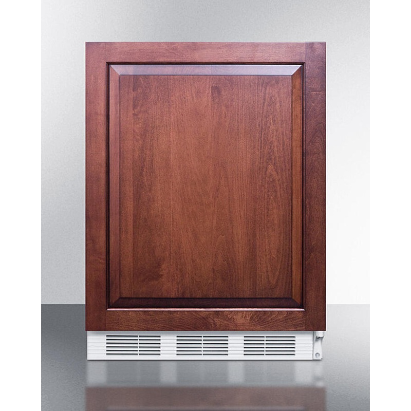 Summit FF7WBIIF Commercially Listed Built-In Undercounter All-Refrigerator For General Purpose Use, Auto Defrost W/Integrated Door Frame For Overlay Panels And White Cabinet