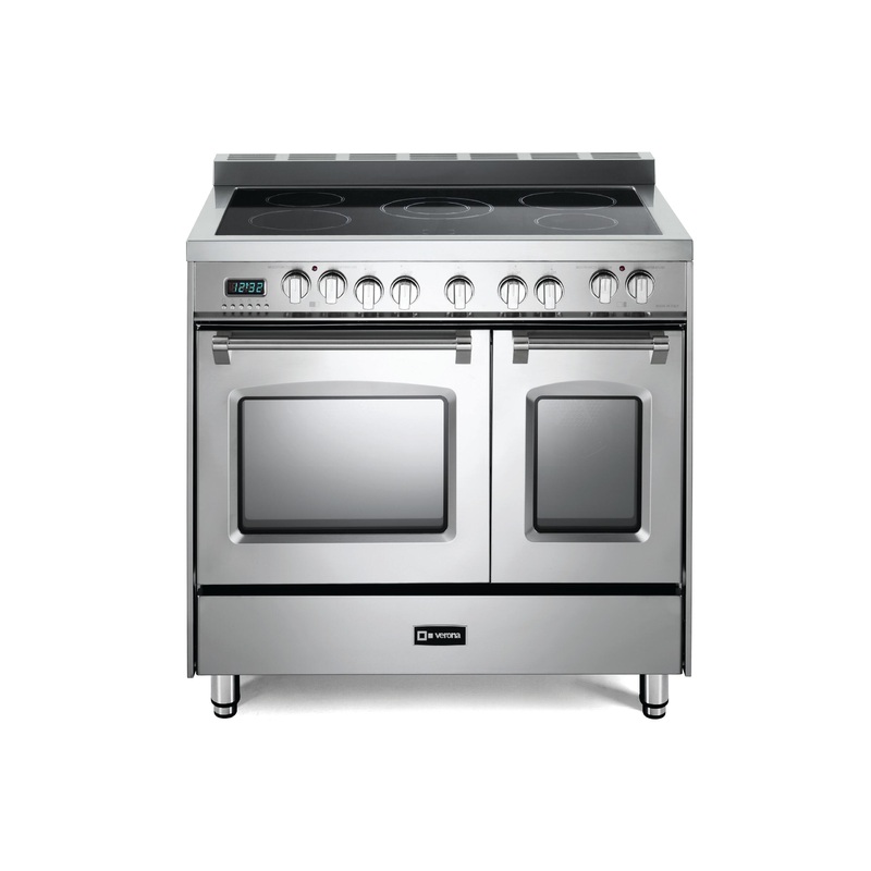 Verona VPFSEE365DSS Prestige 36″ Electric Glass Top Double Oven Range – Stainless Steel