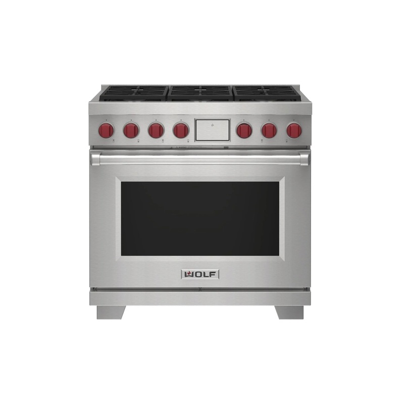 Wolf Certified DF36650/S/P 36″ Stainless Steel Dual Fuel Range