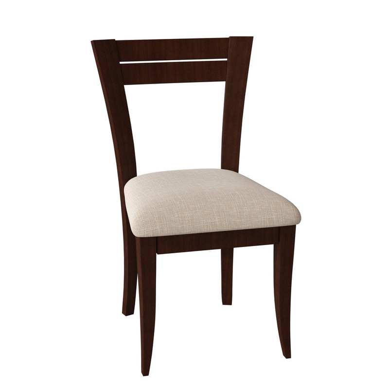 Claverley Ladder Back Side Chair Red Barrel Studio Frame Color: Java, Upholstery Color: Bounty