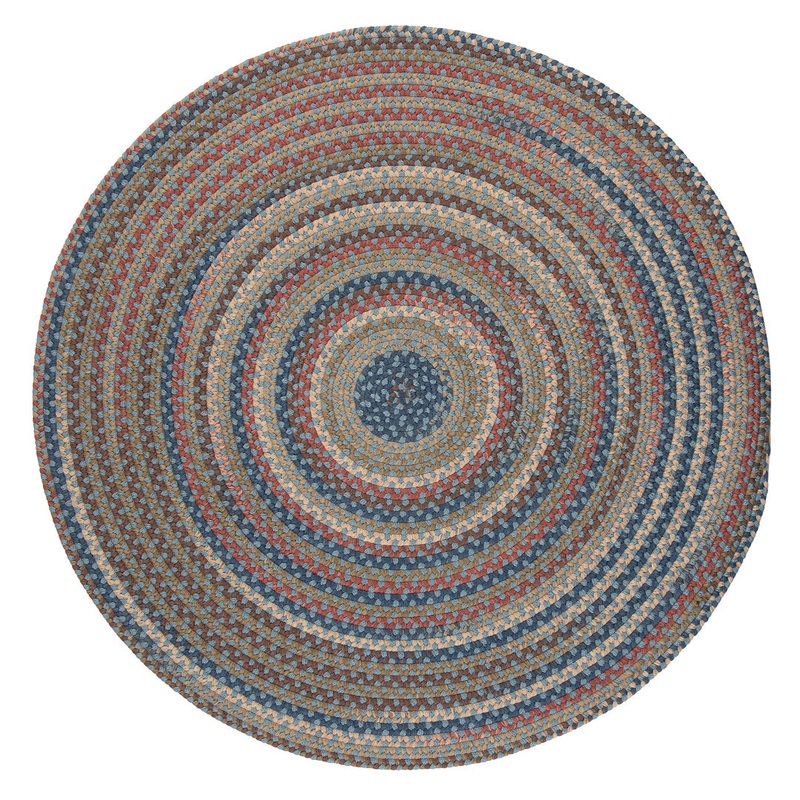 Kipton Reversible Area Rug – Light Blue Charlton Home Rug Size: Round 5′