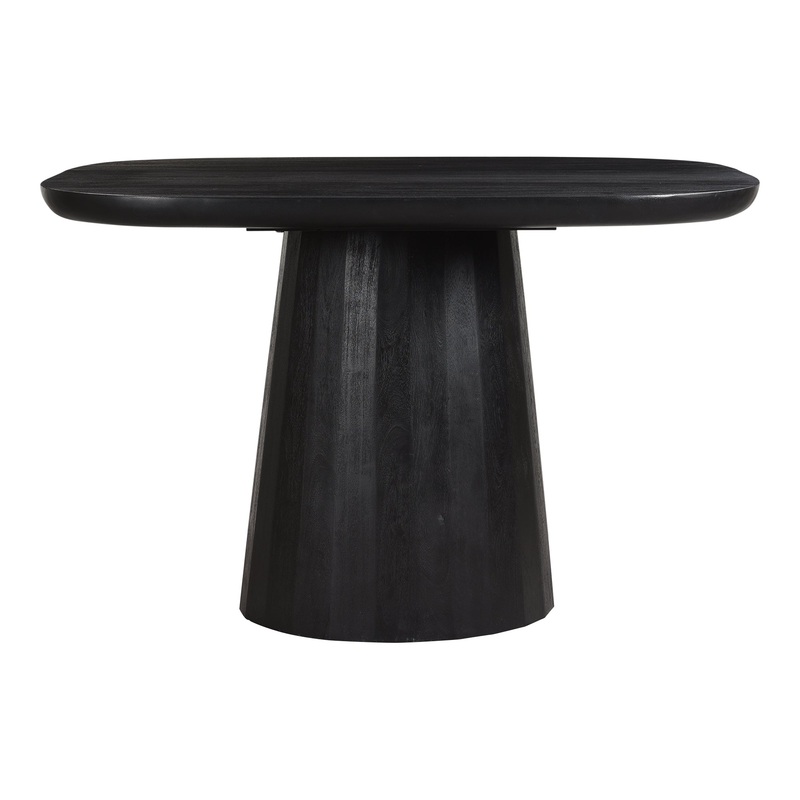 Nature’s Statement Dining Table: Acacia Wood Drum Pedestal Design