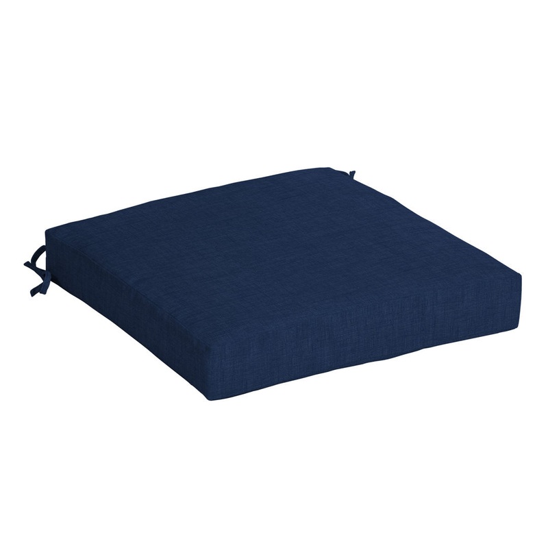 Outdoor Seat Cushion ARDEN Cushion Color: Sapphire Cushion Size: 4″ H x 19″ W x 19″ D