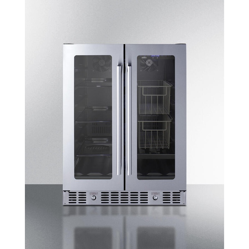 Summit ALFD24WBVCSSPANTRY 24″ Built-In Dual-Zone Produce Refrigerator, Ada Compliant