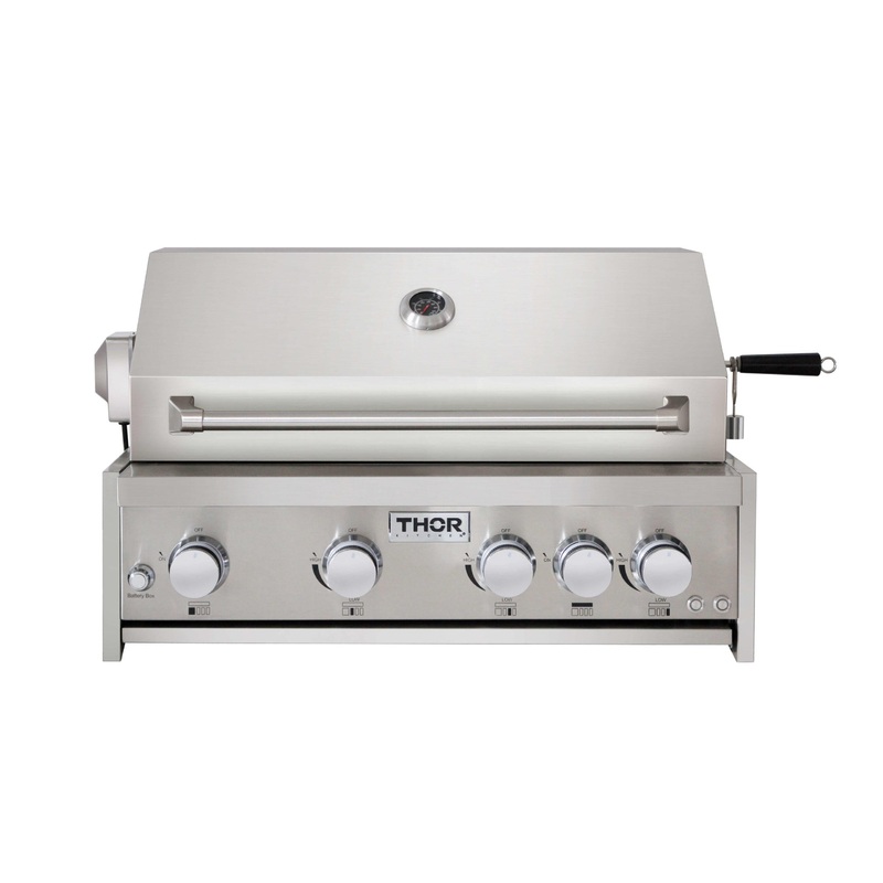 Thor Kitchen MK04SS304 32 Inch 4-Burner Gas Bbq Grill With Rotisserie In Stainless Steel