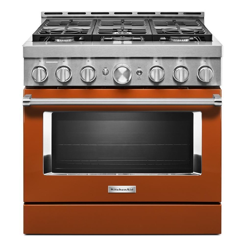 KFGC506JSC KitchenAid 36” Smart Commercial-Style Gas Range with 6 Burners