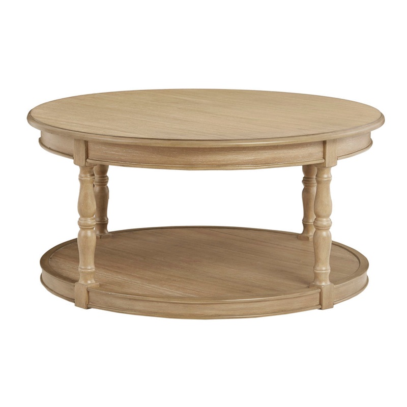 Martha Stewart Belden Round Coffee Table on Hidden Casters Martha Stewart