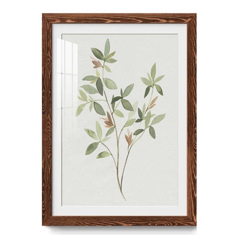 Single Sprig I – 3 Piece Picture Frame Painting 1
