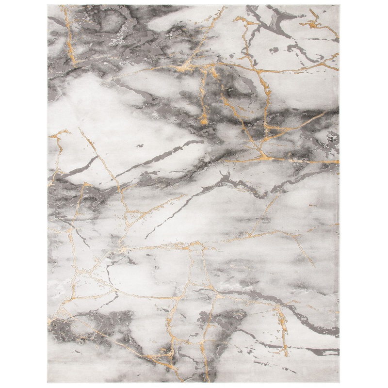 Swindle Abstract Grey/Gold Area Rug Wade Logan Rug Size: Rectangle 2’3″ x 4′