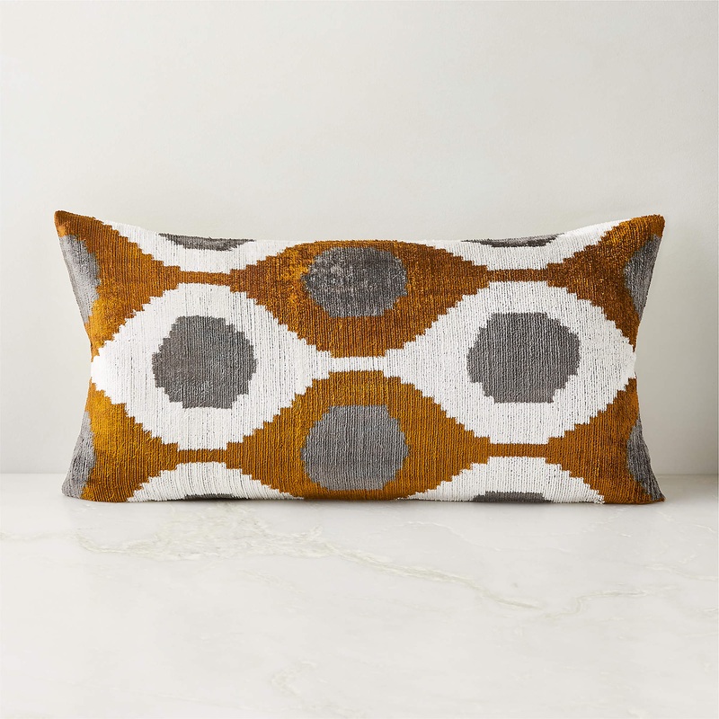 Cerco Turkish Silk Throw Pillow with Down-23”x11”