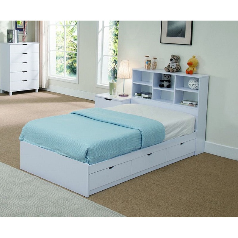Felten Low Profile Storage Platform Bed Union Rustic Color: White Size: Twin