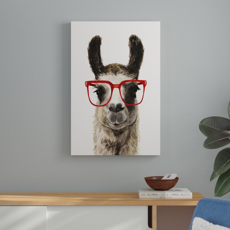 Hip Llama I Zipcode Design Size: 36″ H x 24″ W   Format: Wrapped Canvas