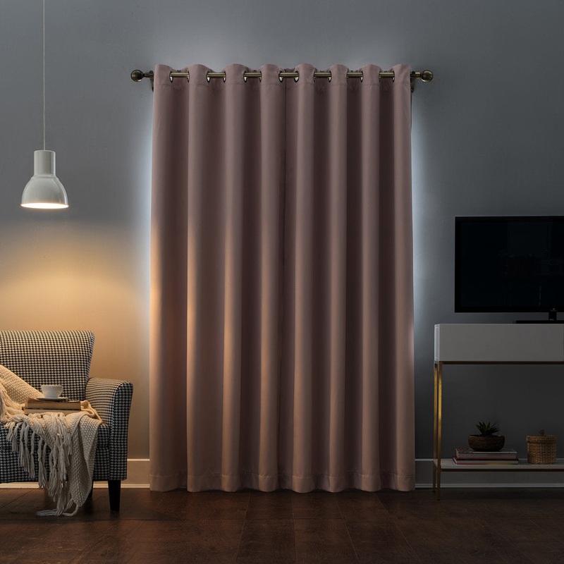 Wayfair Basics Blackout Grommet Curtain Panel Wayfair Basics Curtain Color: Blush Size per Panel: 54″ W x 84″ L