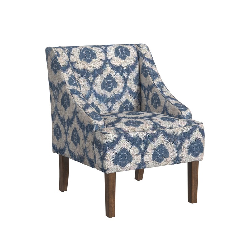 Adona Accent Chair Mistana Fabric: Blue Ikat Print 100% Polyester