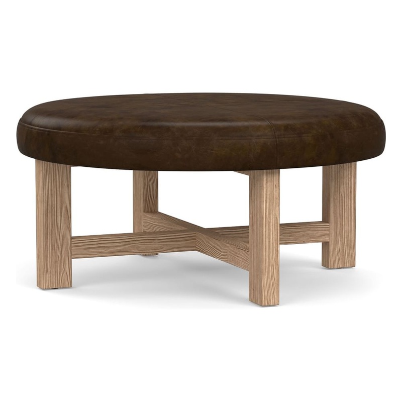 Haden Leather Ottoman